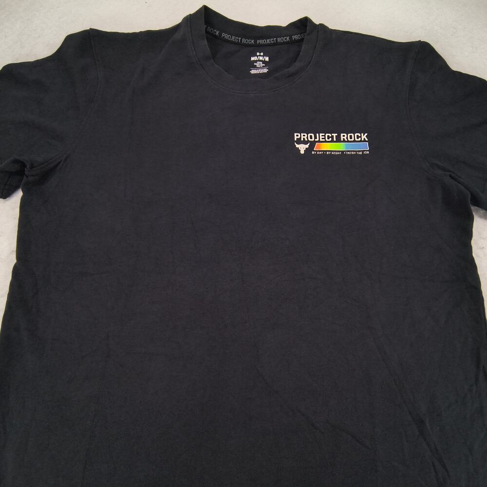 Under Armour Crew Neck Short Sleeve Graphic T Shirt Mens Size Medium M Black